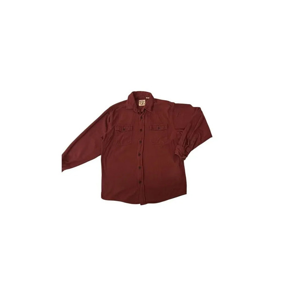 Red Head Men's Long Sleeve Button-Up Shirt Red Size M Casual Fall - Picture 1 of 8